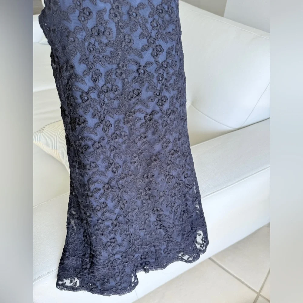 Cynthia Steffe Navy Floral Lace Skirt – Size 6 - Picture 11 of 12